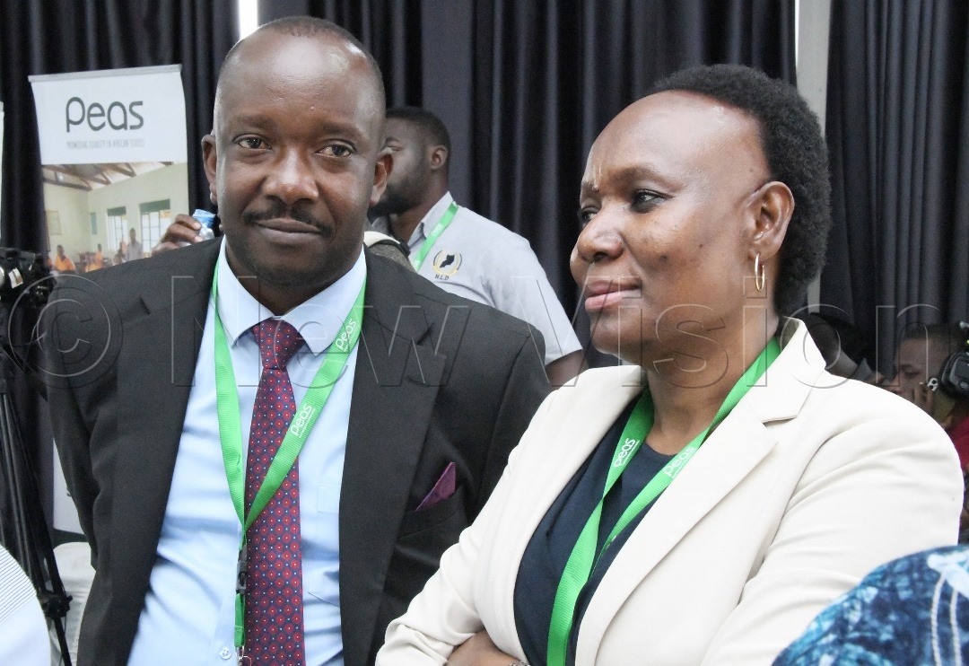 Patrick Kaboyo, National Secretary-Federation of Non-State Education Institution (FENEI) and Dr Mary Goretti Nakabugo, Executive Director UWEZO. (Credit: Mpalanyi Ssentongo)