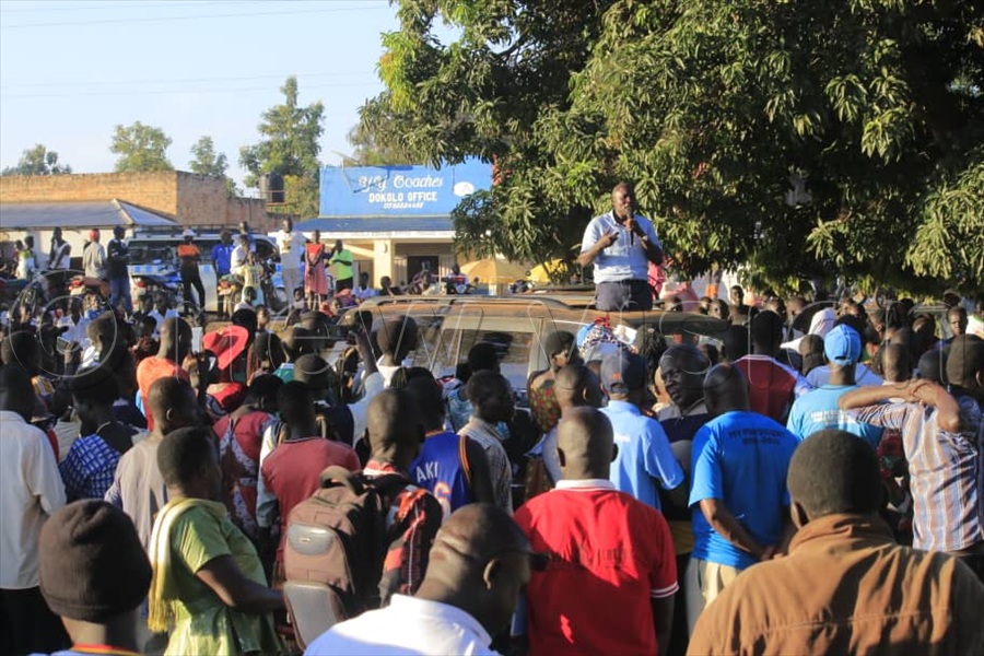  Mafabi held peaceful rallies in Amolatar and Dokolo, addressing crowds in Namasale Town Council, Amolatar Town Council, Dokolo Gardens, Corner Aputi Cell, Awelo Adekni, and Nino Sub-county. (All Photos by Alfred Ochwo)