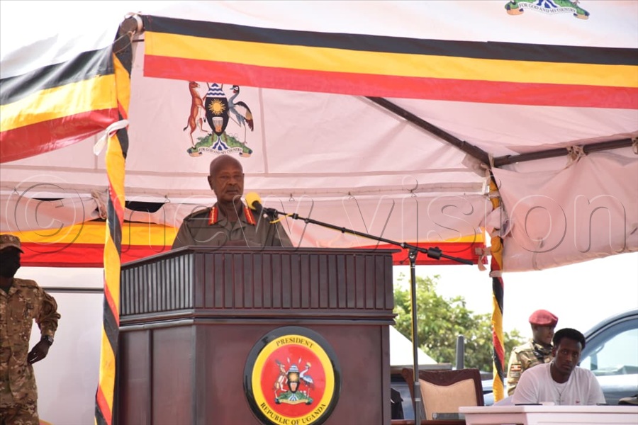 President Museveni used the same platform to congratulate the Chief of Defence Forces (CDF) Gen. Muhoozi Kainerugaba for improving the welfare of the army, adding military structures.