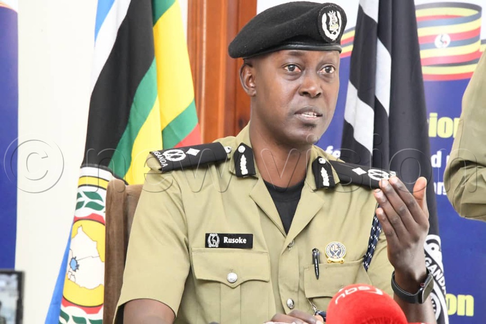 Addressing journalists at the Police Headquarters in Naguru, Kampala, on Monday, October 27, 2025, police spokesperson Rusoke Kituuma said officers found the two victims dead upon arrival at the scene and conveyed their bodies to the mortuary for examination. (Credit: Mpalanyi Ssentongo)