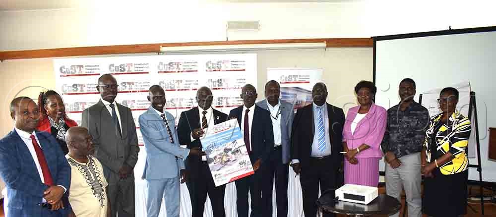 Works Minister Gen. Edward Katumba Wamala launching the 2025 Independent Review Report.