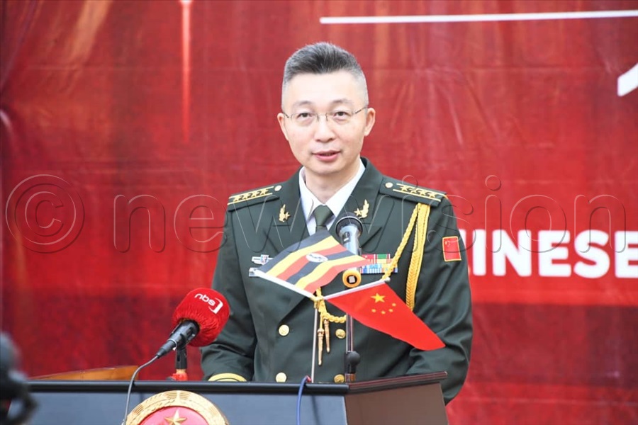 Defence Attache Senior Col. Zhang Hao remarks during the ceremony.
