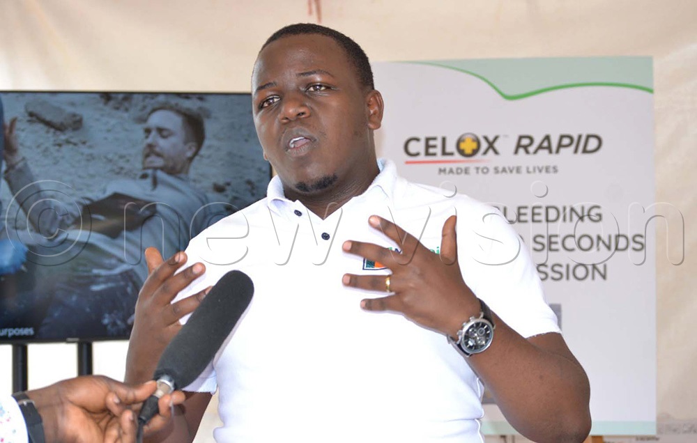 Dr Ignatius Asasira addressing journalists during the stakeholders workshop . (Photo by Juliet Kasirye)