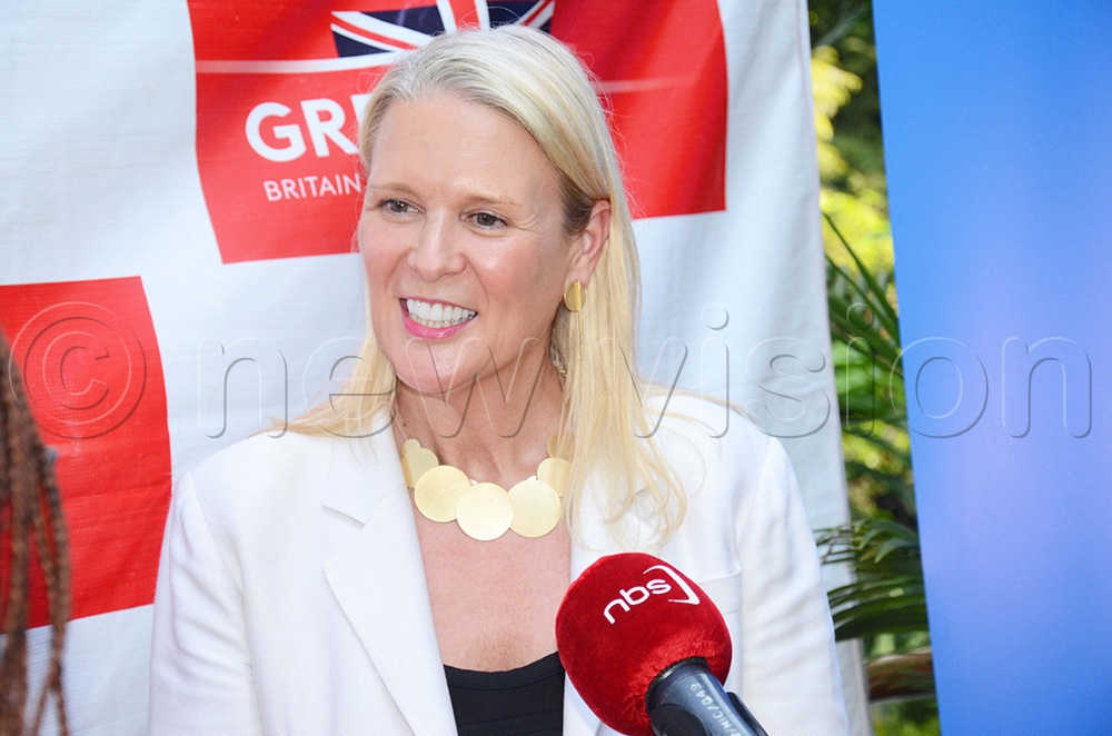 The British High Commissioner to Uganda, Chesney Lisa addressing the media on challenges of child marriages at her residence in Kololo Kampala. (Photo by Isaac Nuwagaba)