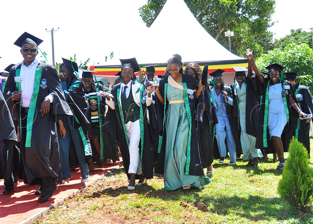 Graduates celebrating during the 7th graduation ceremony of Butabika Psychiatric Nursing School on March 27, 2026. (Photo by Nancy Nanyonga)
