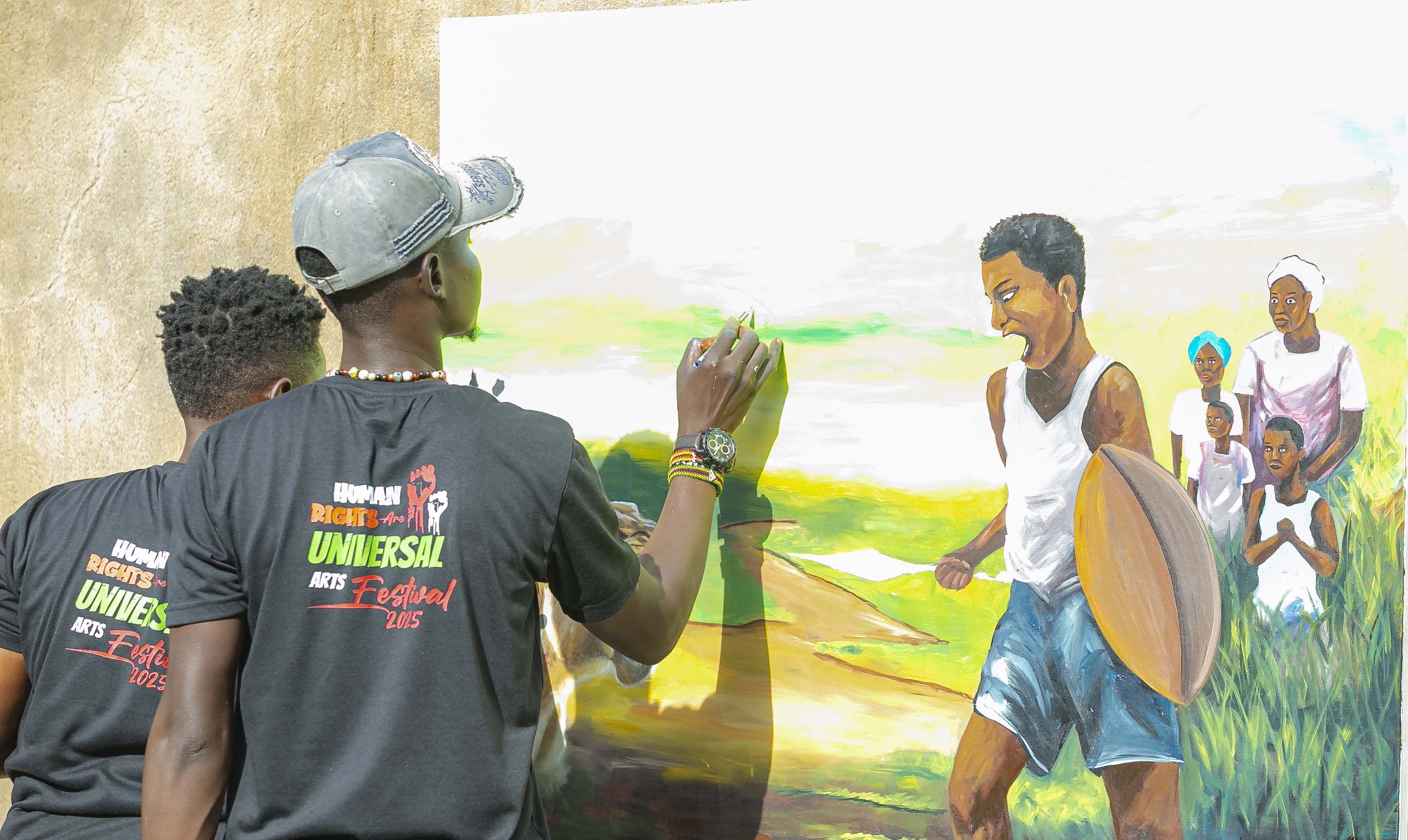 Visual Artists Painting At The Human Rights Are Universal Rights Arts Festival At Xenson Artspace. Courtesy photos 