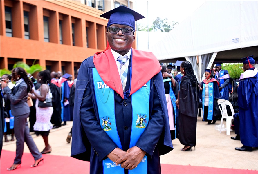 Arthur Baguma, New Vision Editor after receiving the award of Masters in Public Administration Management of Uganda Management Institute on May 8, 2026. (All Photos by Maria Wamala) 
