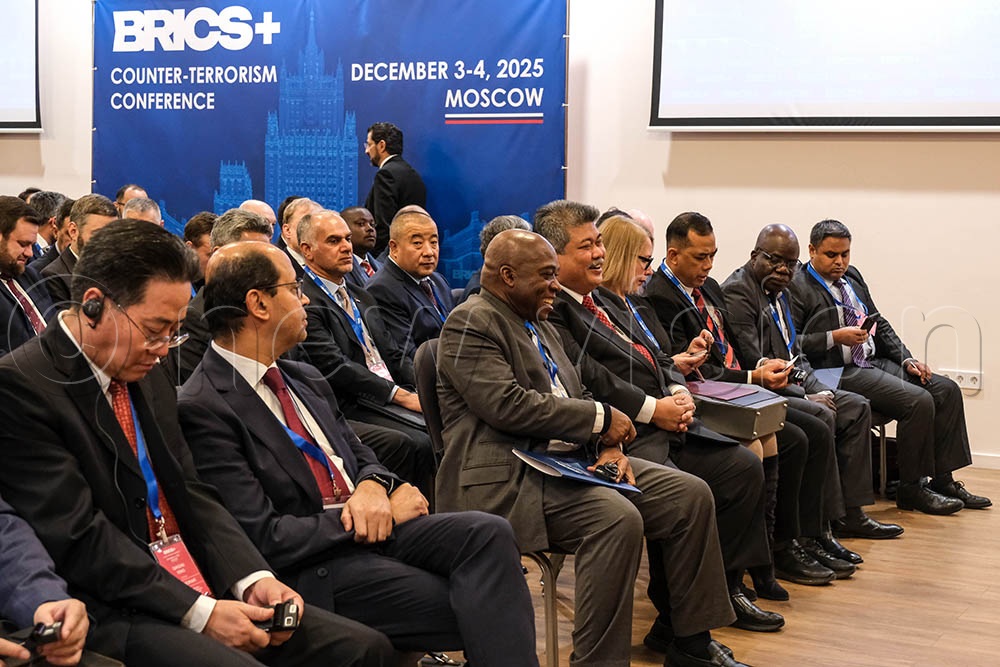 Delegates attending the BRICS+ Counter-terrorism conference in Moscow, on December 3 2025.