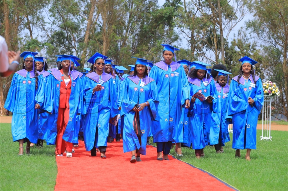 Some of the graduands after receiving their Degree.