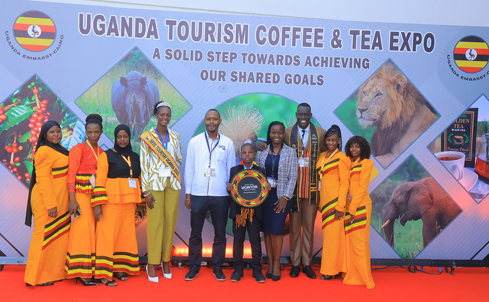Some officials from Uganda's tourism sector who attended the coffee, tea and tourism expo in Egypt.  (Courtesy photo)