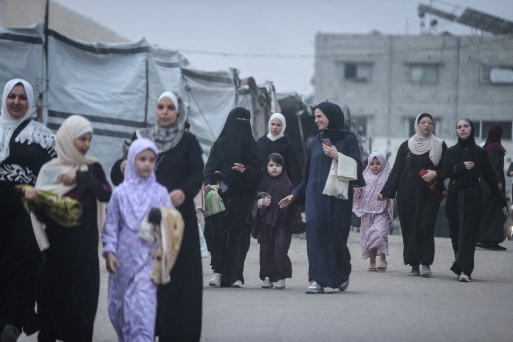 Muslims gather to perform Eid Al-Adha prayer in Gaza City, Gaza, Palestine on 27 May, 2026. AFP