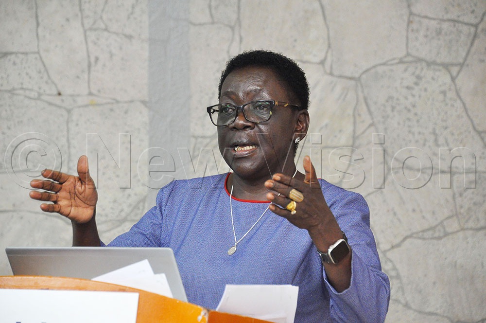 Scholastica Nasinyama Program Manager National Council for Older Person addressing participants during the induction of the 3rd National Council for Older Persons at Hotel Africana on August 31, 2026. (Credit: Nancy Nanyonga) 