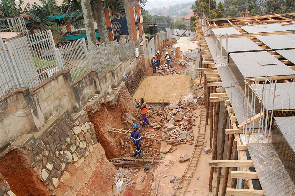 A spectacle of Lubaga Cathedral's parking complex that is under construction. (Photo by Mathias Mazinga)