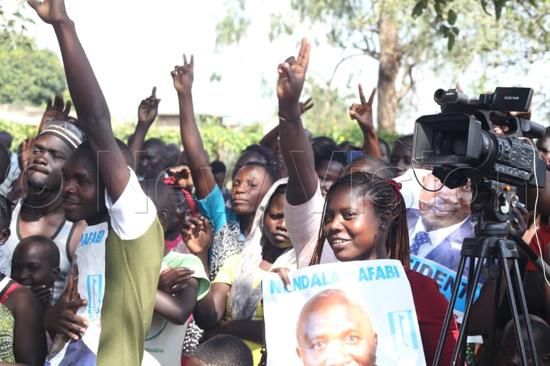 FDC supporters at Nandala's campaign rally. (Credit: Alfred Ochwo)