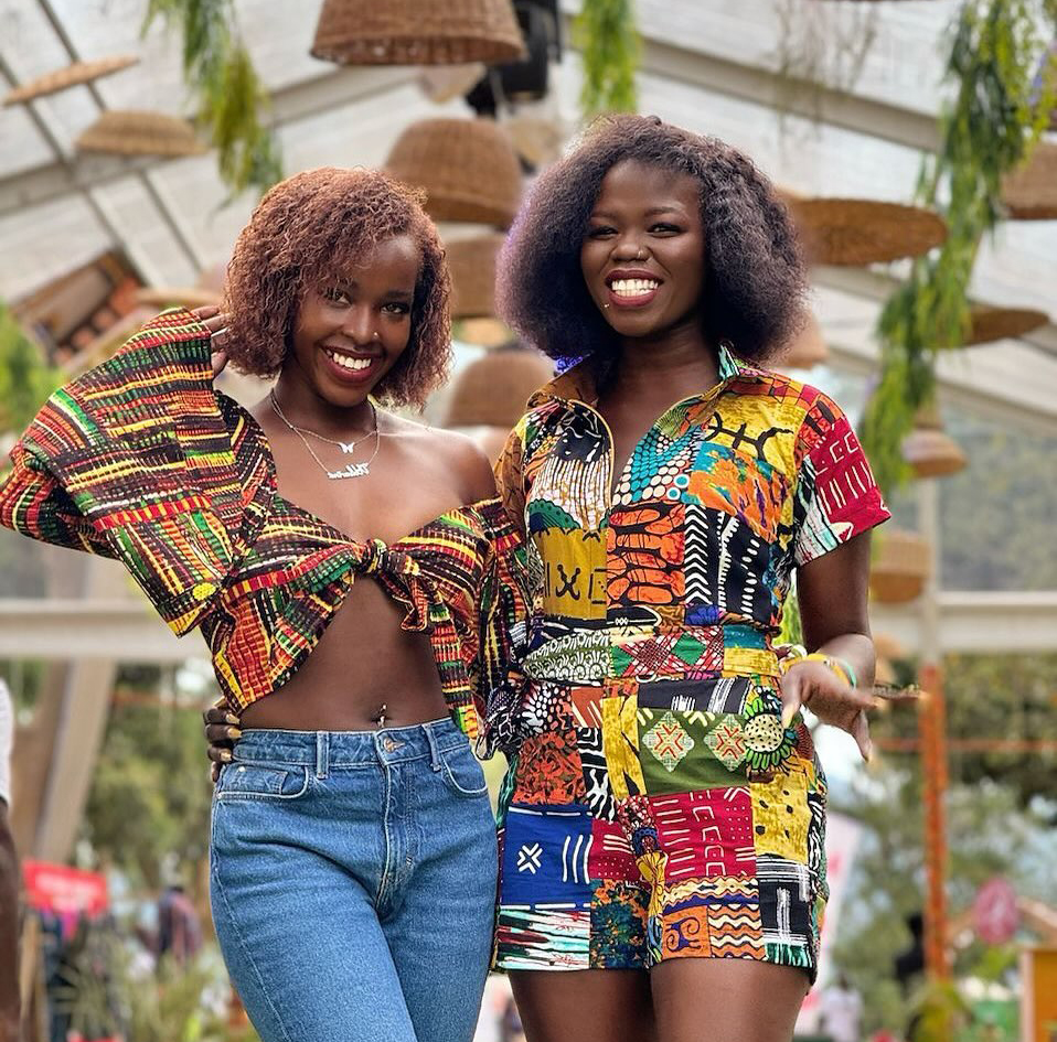 Oringa (right) says social media has helped her business grow. Courtesy Photo