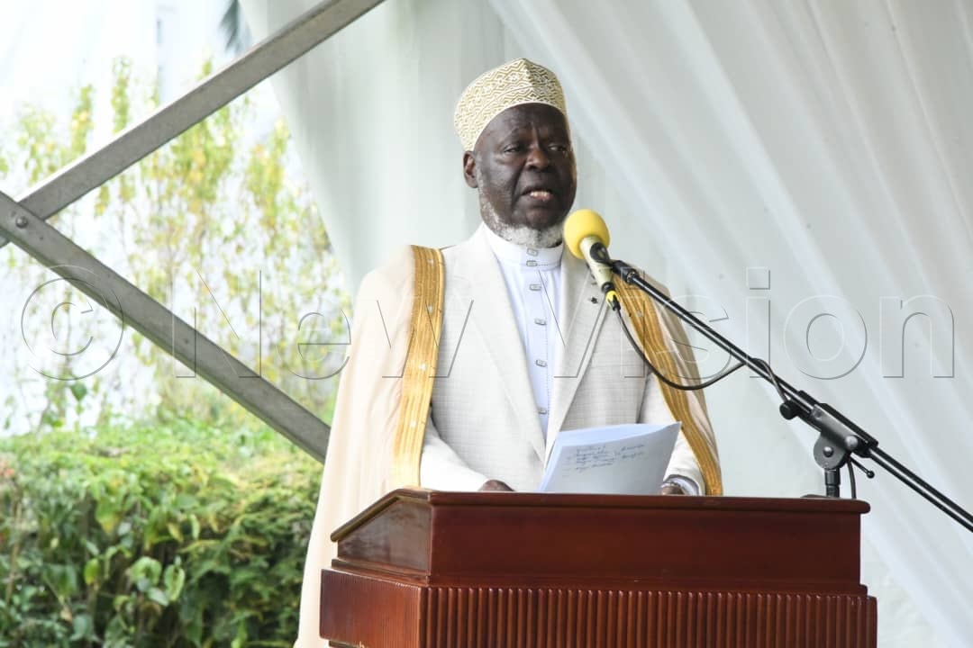 Sheikh Shaban Mubaje, Grand Mufti of Uganda addressing the guests.