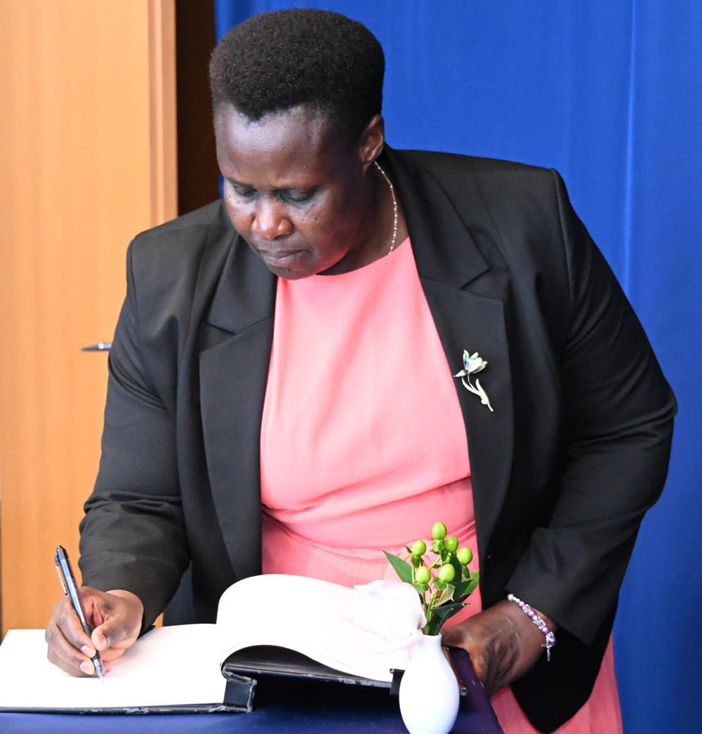 Vice President Jessica Alupo at the United Nations General Assembly (UNGA). (Courtesy)