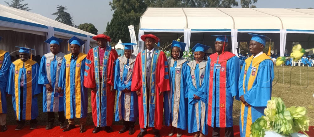 Some of the UCU staff who graduated. (Credit: Eric Yiga)