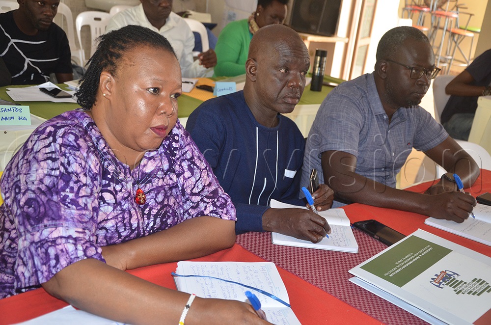 Heads of department attend lessons during the social protection training at Kaabong Resort Hotel on Friday. (Credit: Olandason Wanyama)