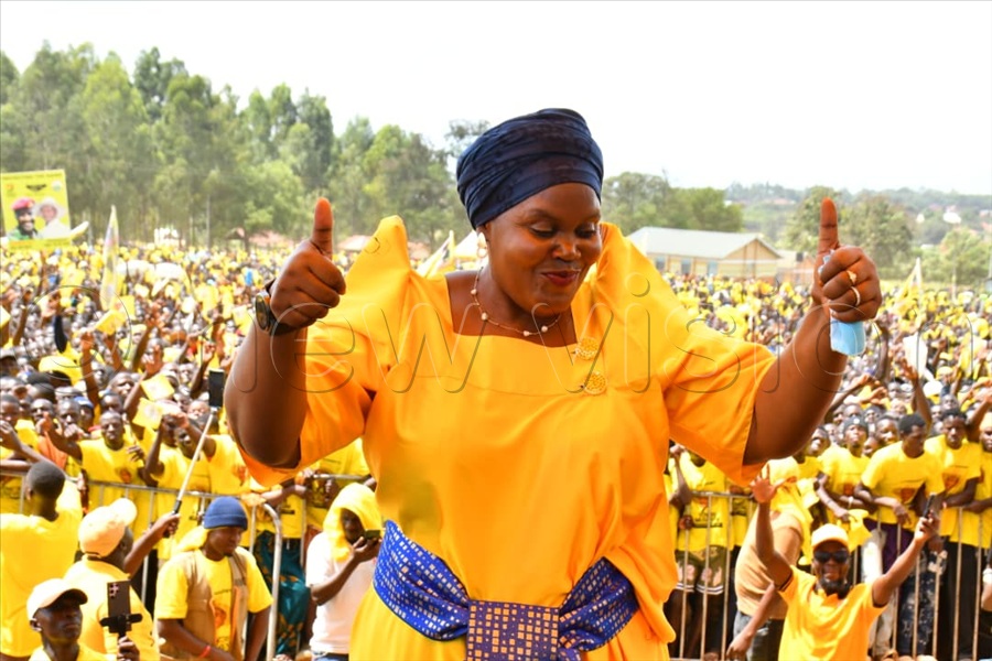 Third Deputy Prime Minister Rukia Isanga Nakadama fired up the crowds.