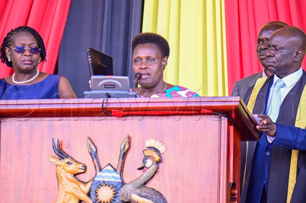  Vice President Jessica Rose Epel Alupo sworn in as Katakwi District Woman MP.