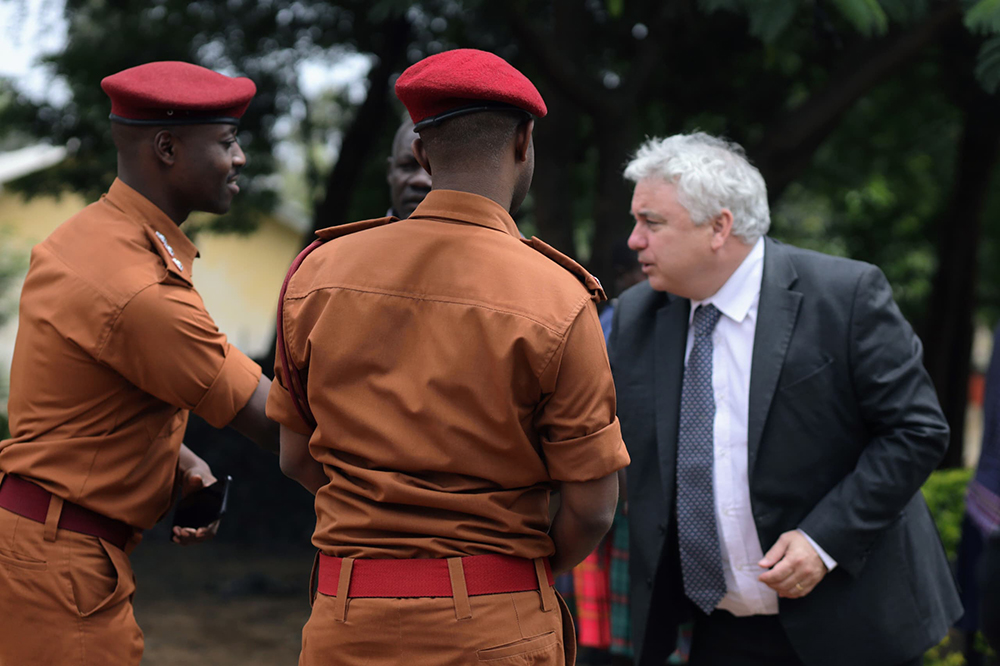 Irish Ambassador to Uganda, H.E. Kevin Colgan visiting Moroto prison, where the Irish government has a partnership. (Courtesy)