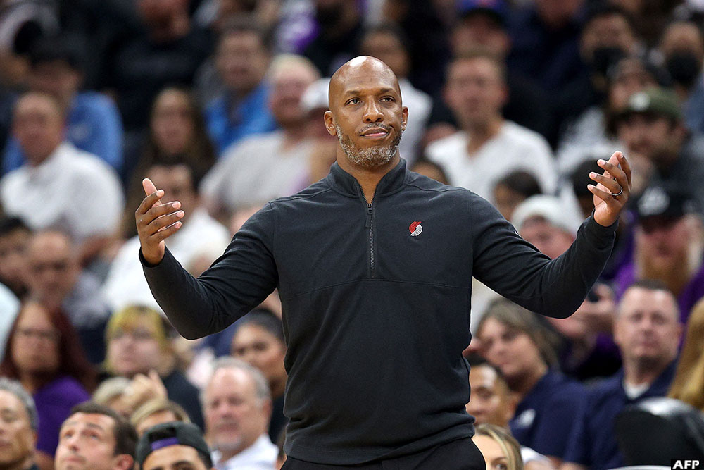 Portland Trail Blazers head coach Chauncey Billups, pictured here in 2022 in California, was arrested on October 23, 2025 for alleged involvement in illegal gambling.