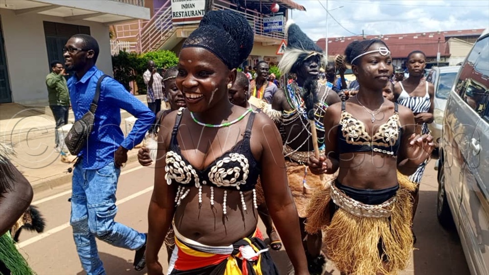 Kadodi dance crew from Mbale city on the streets of Gulu City during the Oktoberfest. (Credit: Christopher Nyeko)