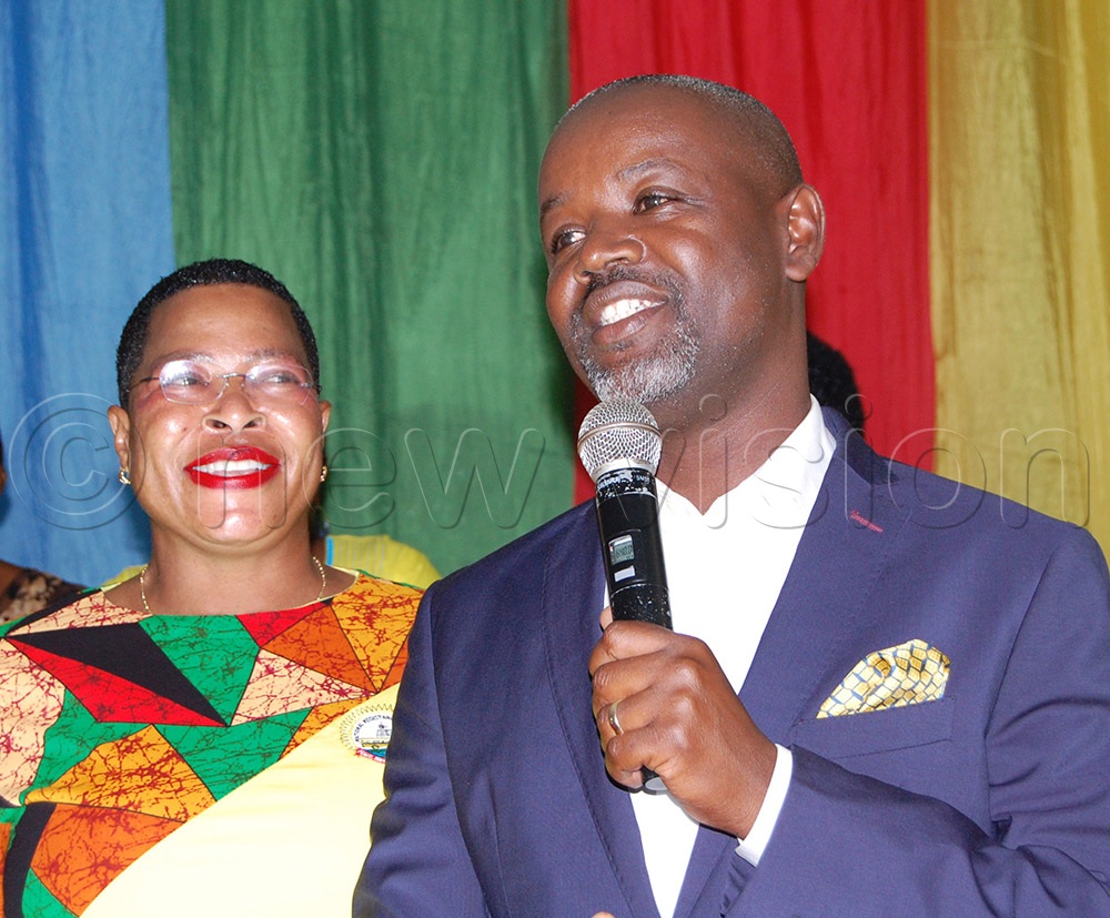 Speaker Annet Anita Among shares a light moment with Deputy Speaker Thomas Tayebwa during the overninght prayers for President Museveni at La Vena Hotel, Seguku-Katale, in Wakiso district on Monday, September 22, 2025. (Credit: Mathias Mazinga)