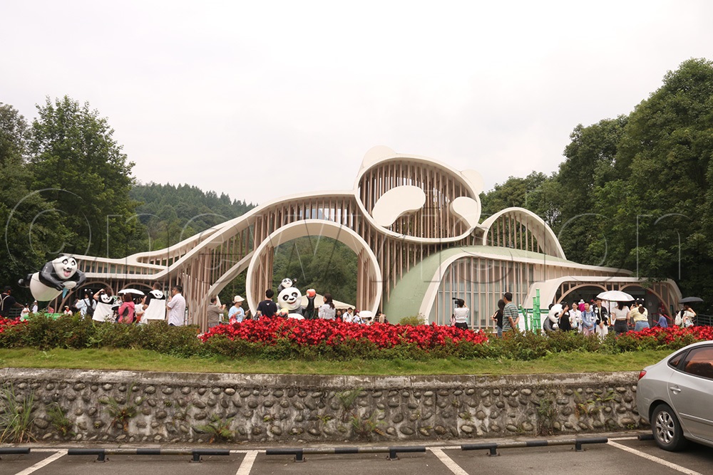 Entrance to the panda village. (Photo by Francis Emukule)