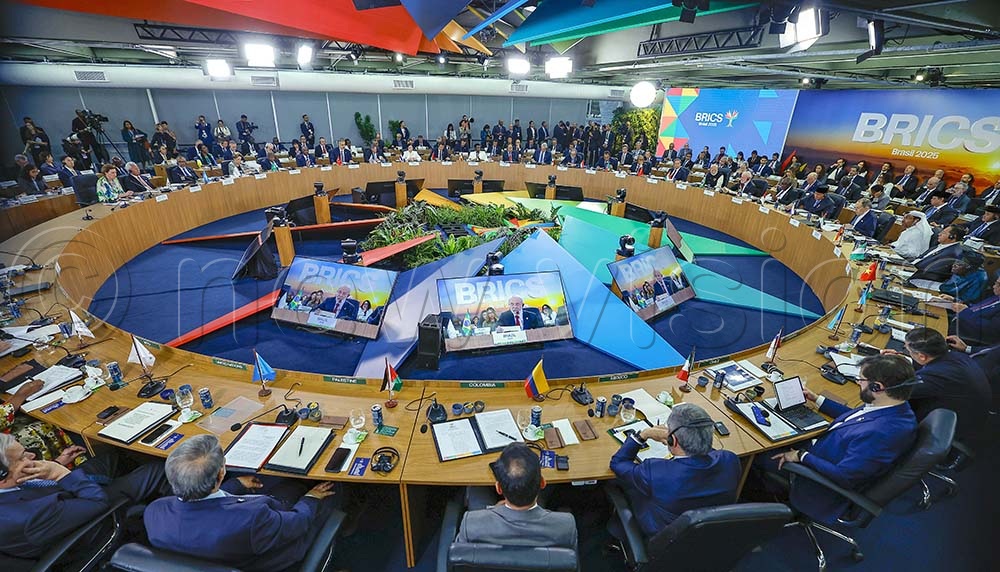 President of the Republic of Brazil, Luiz Inácio Lula da Silva speaking, during the plenary session "Strengthening Multilateralism, Economic and Financial Affairs and Artificial Intelligence", at the Museum of Modern Art (MAM). Rio de Janeiro, on July 6th, 2025. (Credit: Hajarah Nalwadda)