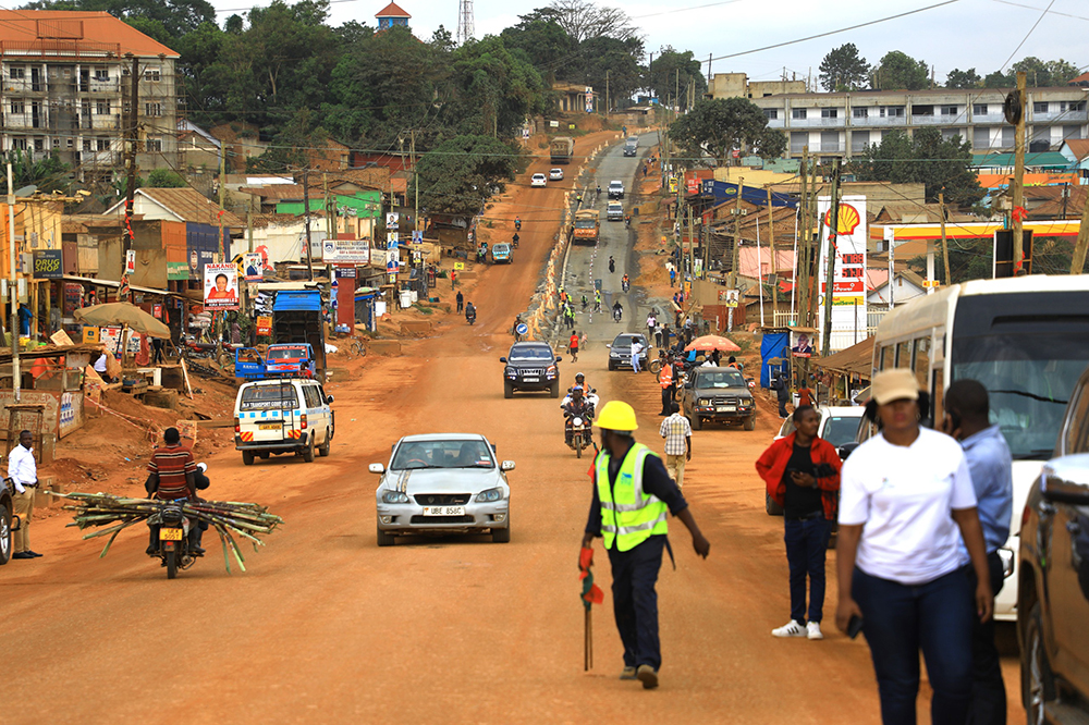 Skyline of Kira road works in Wakiso district pictured on February 3. (Courtesy photo)
