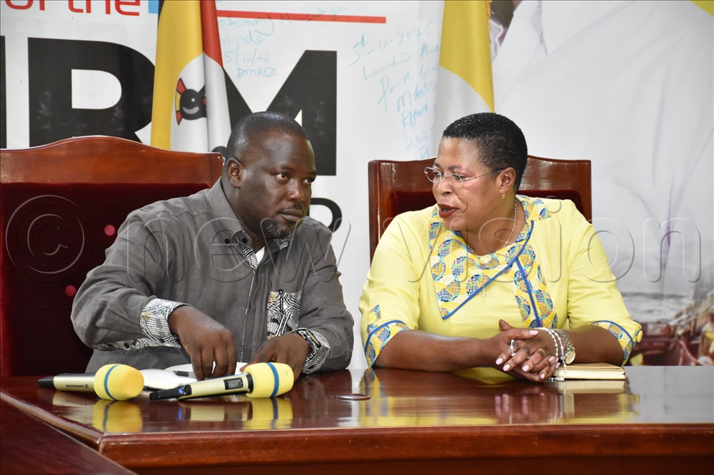 Richard Todwong, the NRM secretary general and Speaker of Parliament Anita Among.