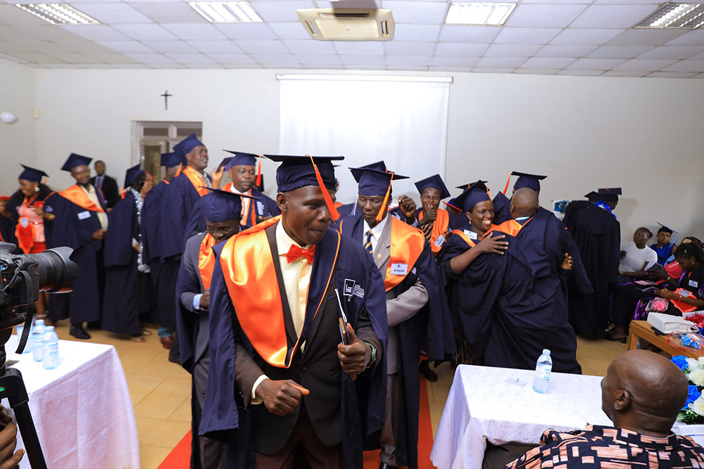 Students celebrating after graduation. They have been urged to be more passionate and committed to their profession and learners. (Courtesy photo)