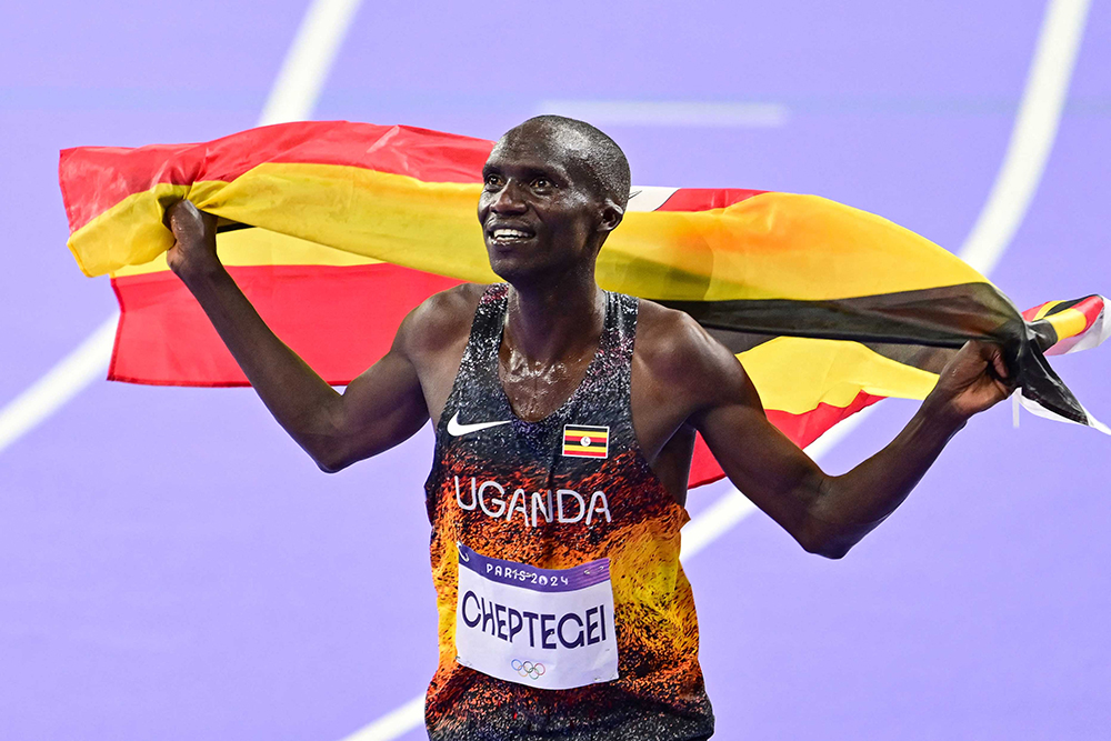 Joshua Cheptegei. AFP PHOTO