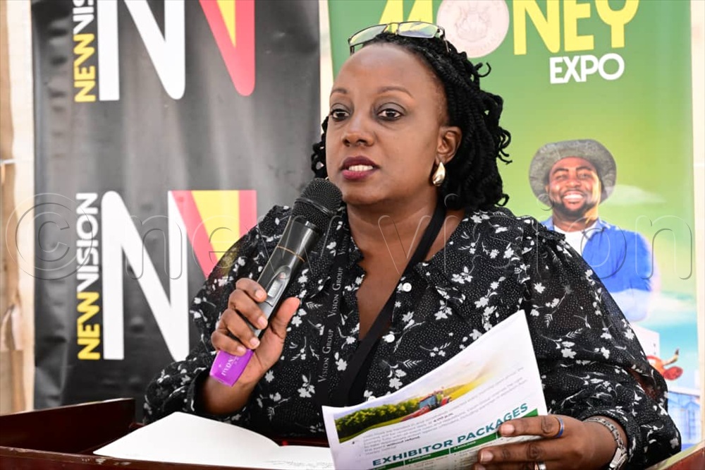 Fiona Tamale, manager events, Vision Group making her remarks.