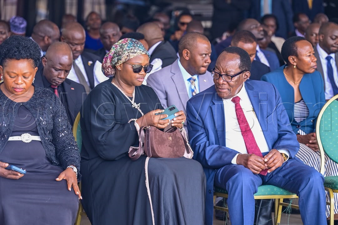 Former Electoral Commission Chairperson Badru Kiggund (Right).