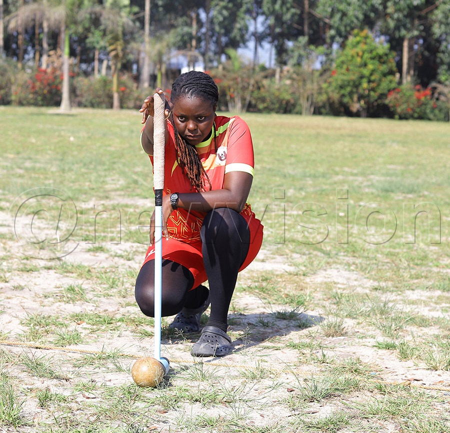 Women's team captain Denise Nanjeru during training at Bunjako Beach in Buwama, Mpigi District. Photo: Johnson Were