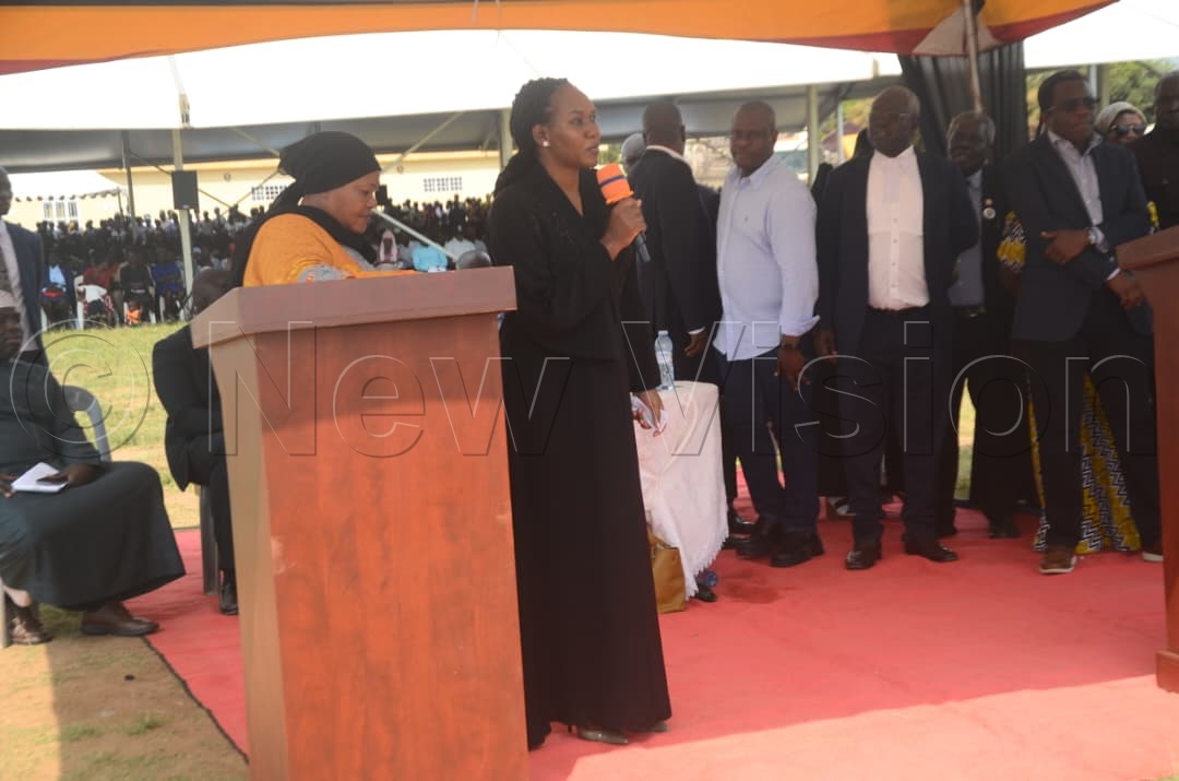 Phiona Nyamutoro, Minister of State for Energy and Mineral Development, making her remarks.