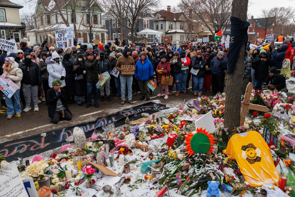 Several thousand people attended the ICE out of Minnesota rally and march in Minneapolis, Minnesota, January 10, 2026. (Photo by Madison Thorn / Anadolu via AFP)