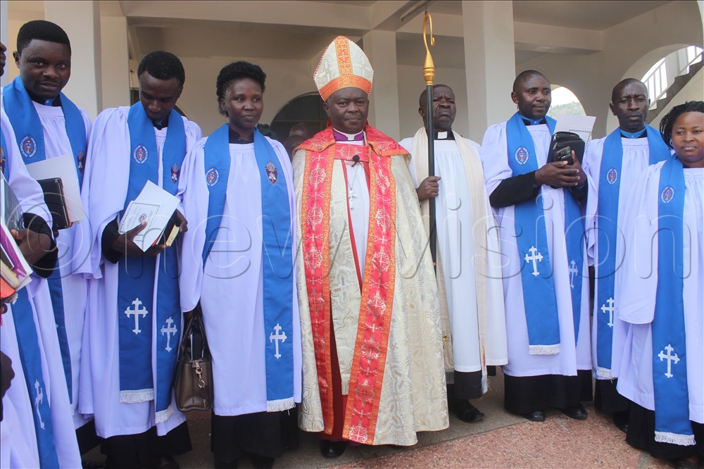 Bishop Baluku in a group photo with lay readers