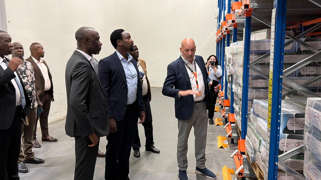 Kyabazinga of Busoga William Gabula Nadiope IV (middle) plus members of his delegation touring the 5PL Logistics Solutions firm in Abu Dhabi on September 28th. Courtesy Photo