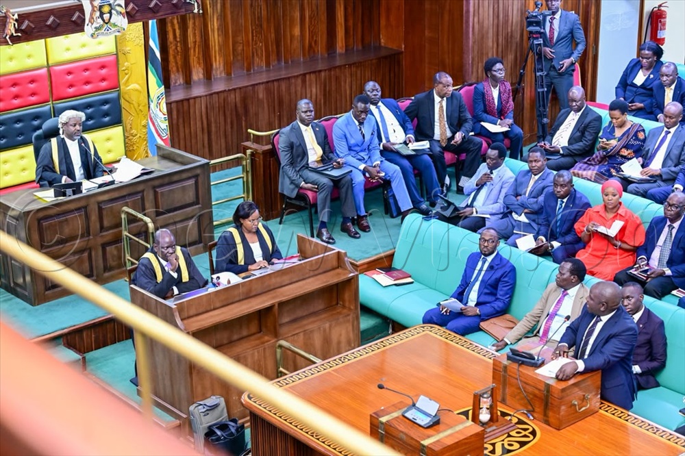 Deputy Speaker Thomas Tayebwa during a plenary sitting yesterday (August 05). (Photo by Miriam Namutebi)