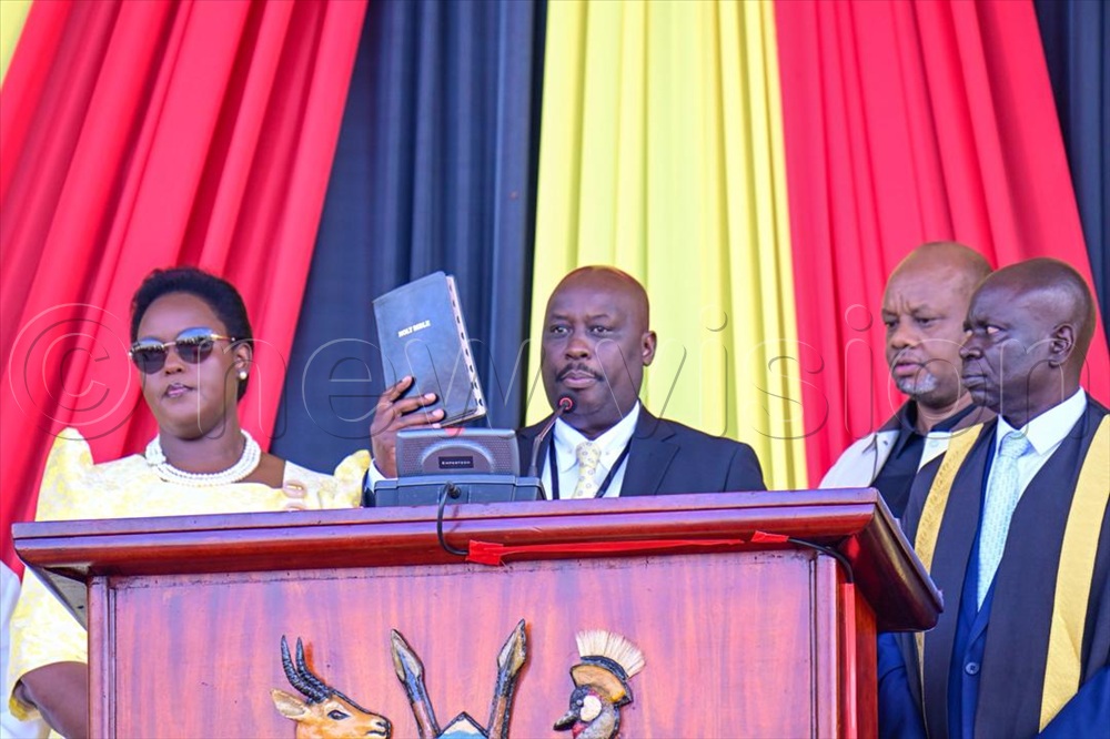 Aine Godfrey Kaguta aka Sodo has been sworn in as Member of Parliament for Mawogola North County, 