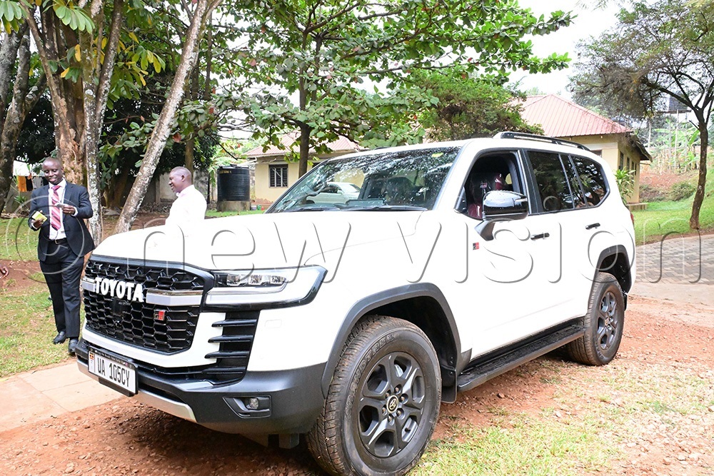 A brand new car donated by President Yoweri Museveni to Cardinal Emmanuel Wamala, which was delivered at his home in Nsambya, Kampala, on August 3, 2026. (Photo by Eddie Ssejjoba)