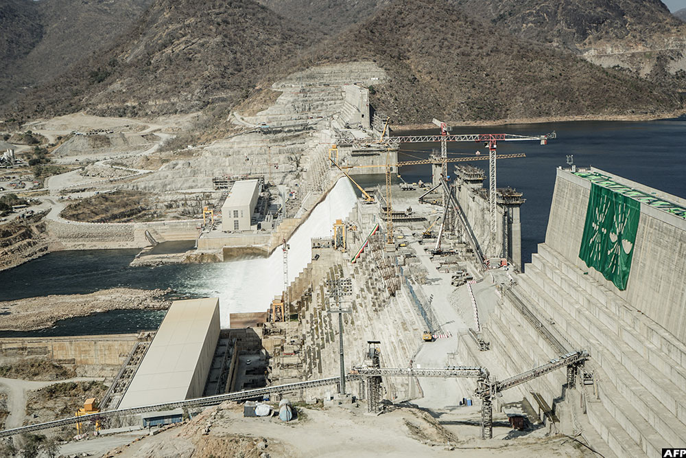 The Grand Ethiopian Renaissance Dam is seen here in February 2022