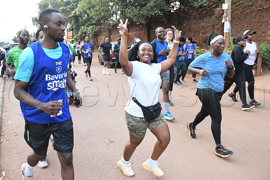 Some of the runners in action during the Bugolobi 5K Run, part of the Independence Marathon preparations. Photo by Michael Nsubuga