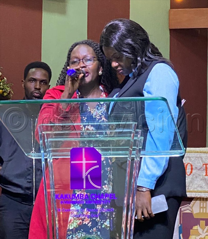 Some of the deceased's siblings delivering their eulogy at the requiem service.