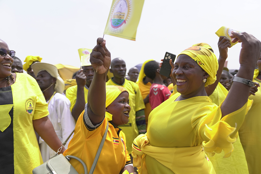 NRM supporters during the campaign rally in Kasese. (PPU)