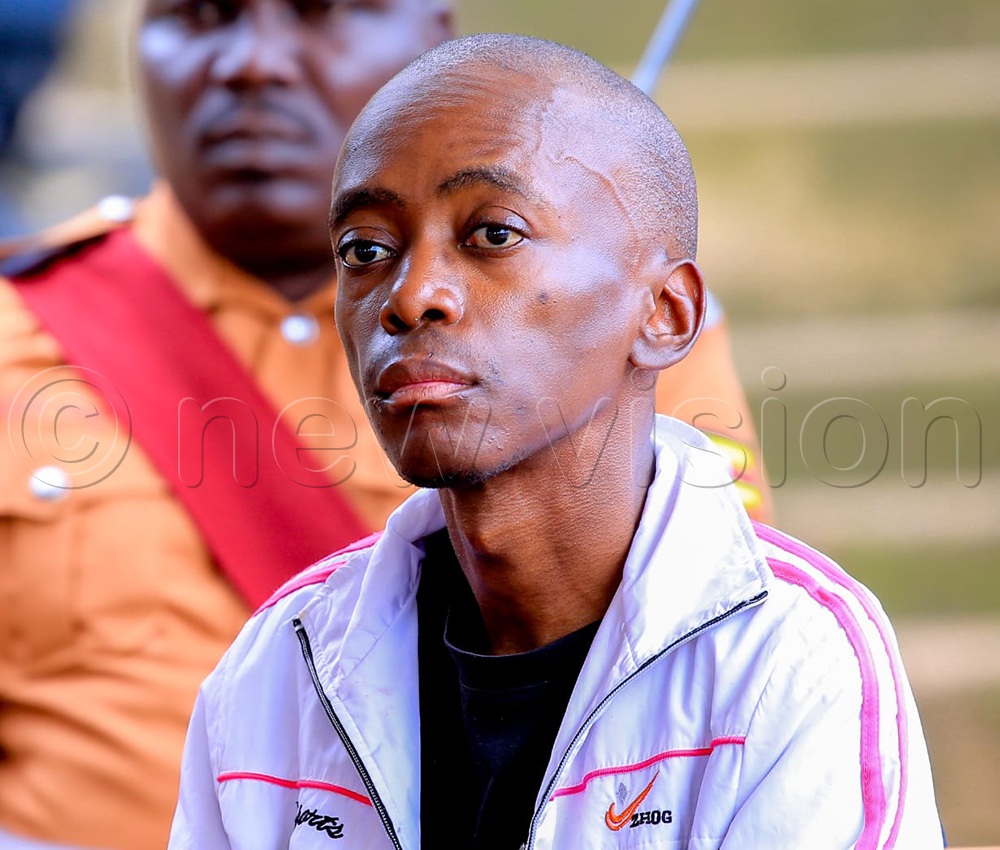 Christopher Onyum Okello before court today. (Credit: Moses Nsubuga)